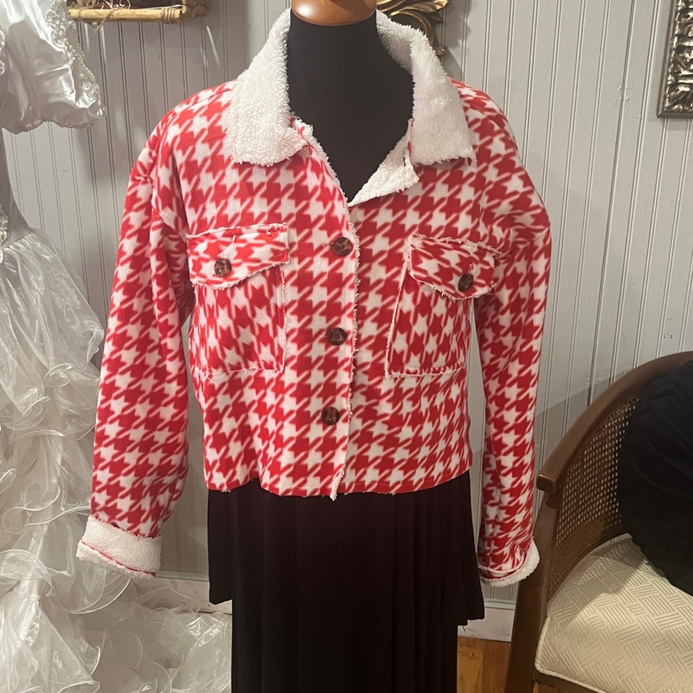 TAXI Red and White Women's Jacket